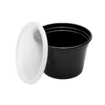 Karat 16 oz Deli Containers with Lids, Injection Molded PP, Black — 240 sets — product photo 5