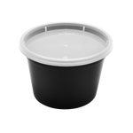 Karat 16 oz Deli Containers with Lids, Injection Molded PP, Black — 240 sets — product photo 6