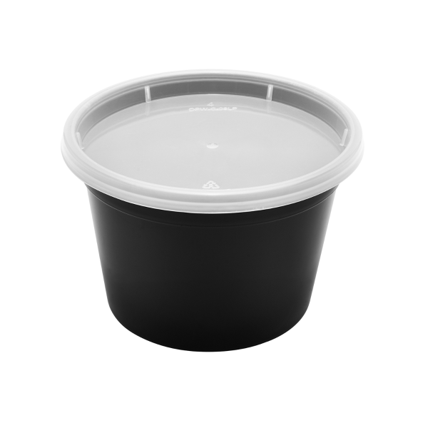 Karat 16 oz Deli Containers with Lids, Injection Molded PP, Black — 240 sets — product photo 6