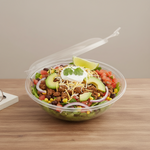 Karat 16 oz Disposable Tamper Resistant Hinged Salad Bowls, PET — 240 sets