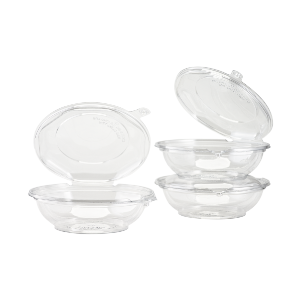 Karat 16 oz Disposable Tamper Resistant Hinged Salad Bowls, PET — 240 sets — product photo 3