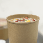 Karat 16 oz Gourmet Paper Food Container, Kraft, 96 mm — 500 ct — product photo 3