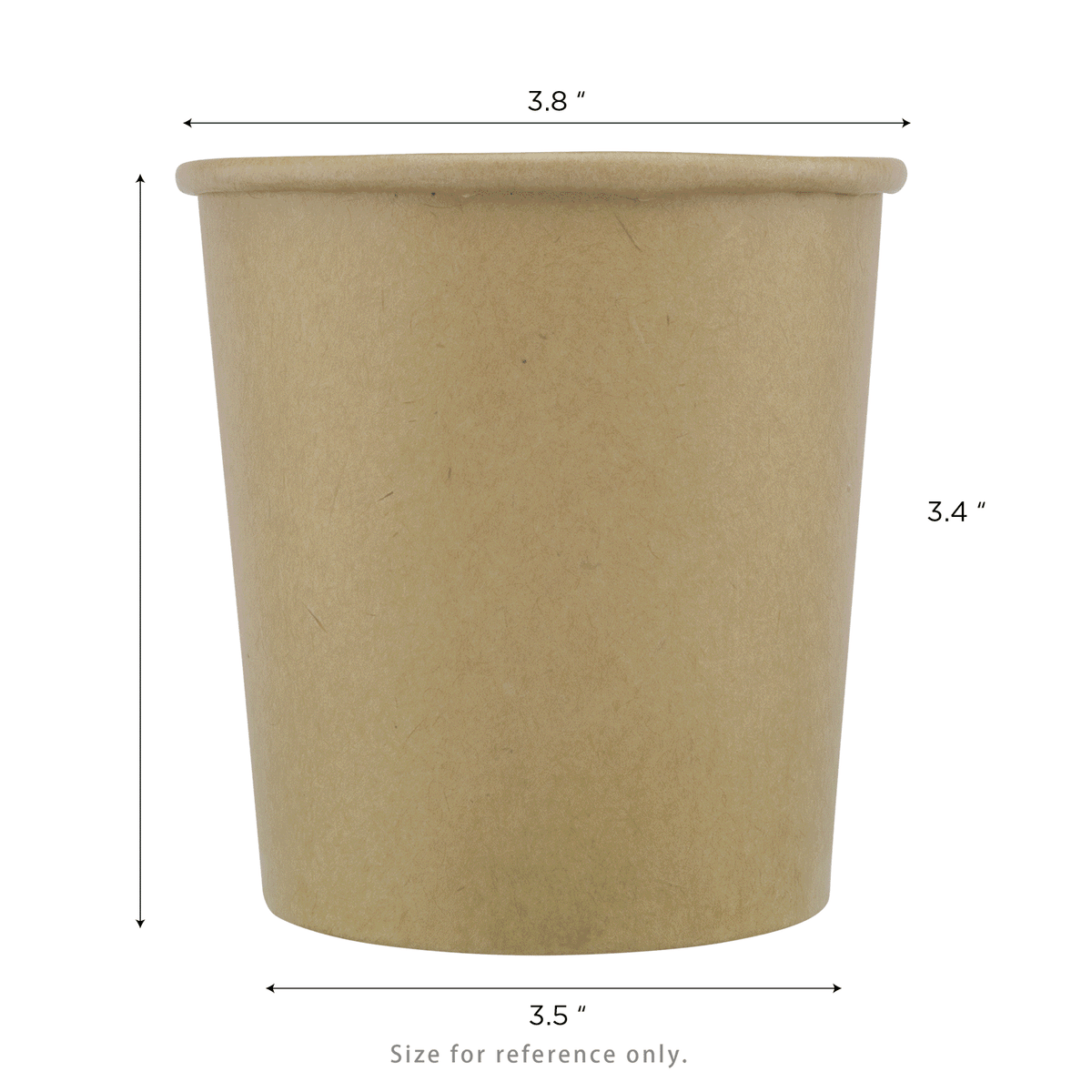 Karat 16 oz Gourmet Paper Food Container, Kraft, 96 mm — 500 ct — product photo 5