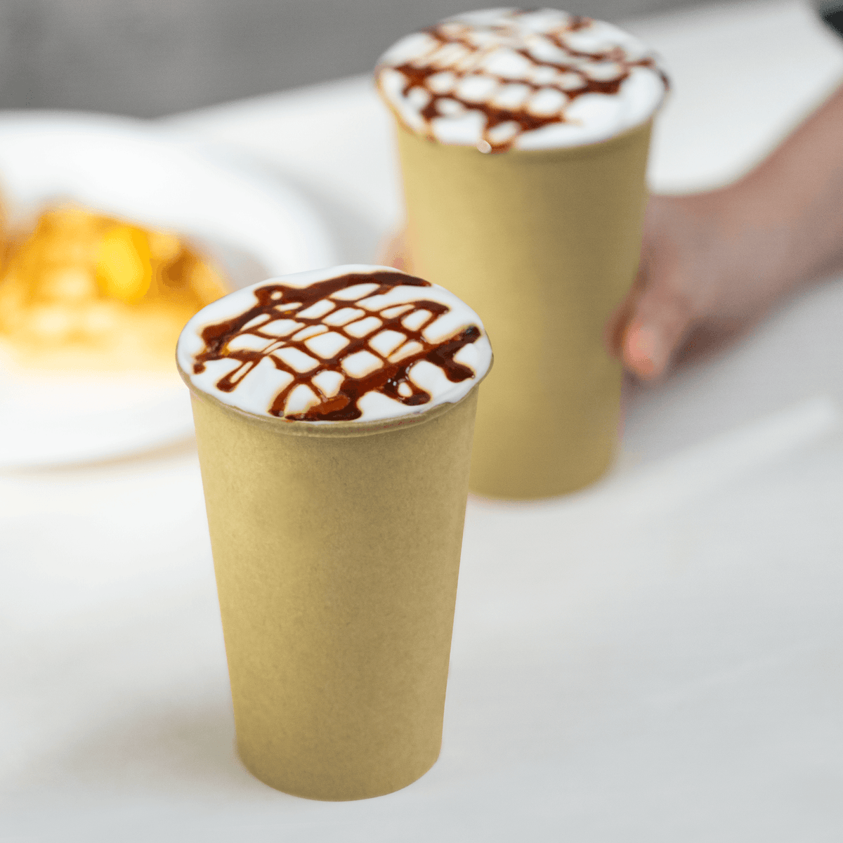 Karat 16 oz Paper Coffee Cups, Kraft, 90 mm — 1,000 ct — product photo 3