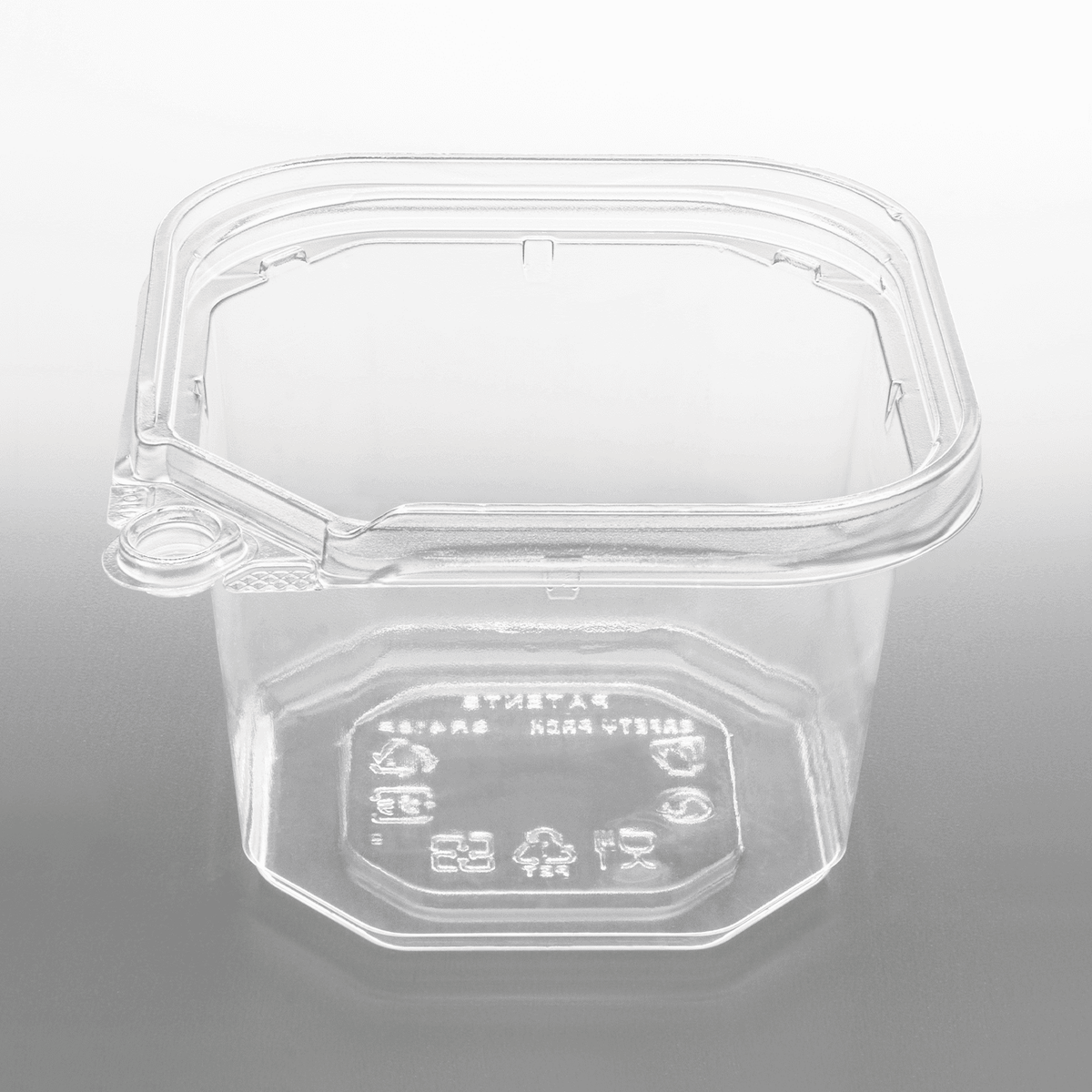 Karat 16 oz PET Tamper Resistant Square Container, Clear — 400 ct — product photo 2