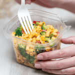Karat 16 oz PET Tamper Resistant Square Container, Clear — 400 ct — product photo 3
