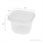 Karat 16 oz PET Tamper Resistant Square Container, Clear — 400 ct — product photo 5