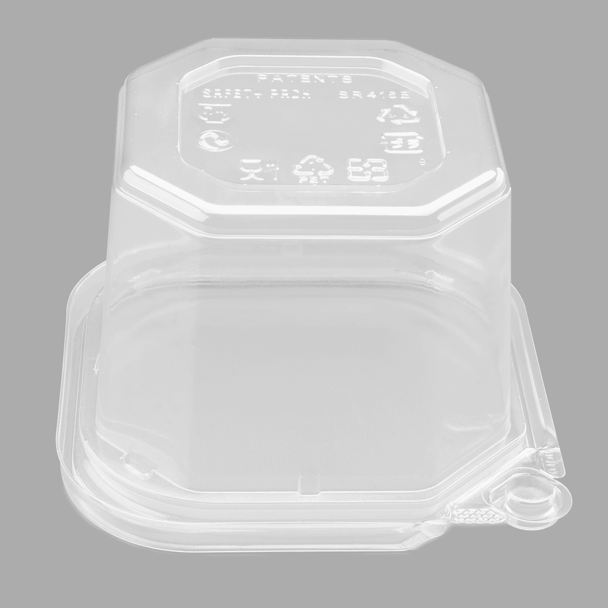 Karat 16 oz PET Tamper Resistant Square Container, Clear — 400 ct — product photo 6