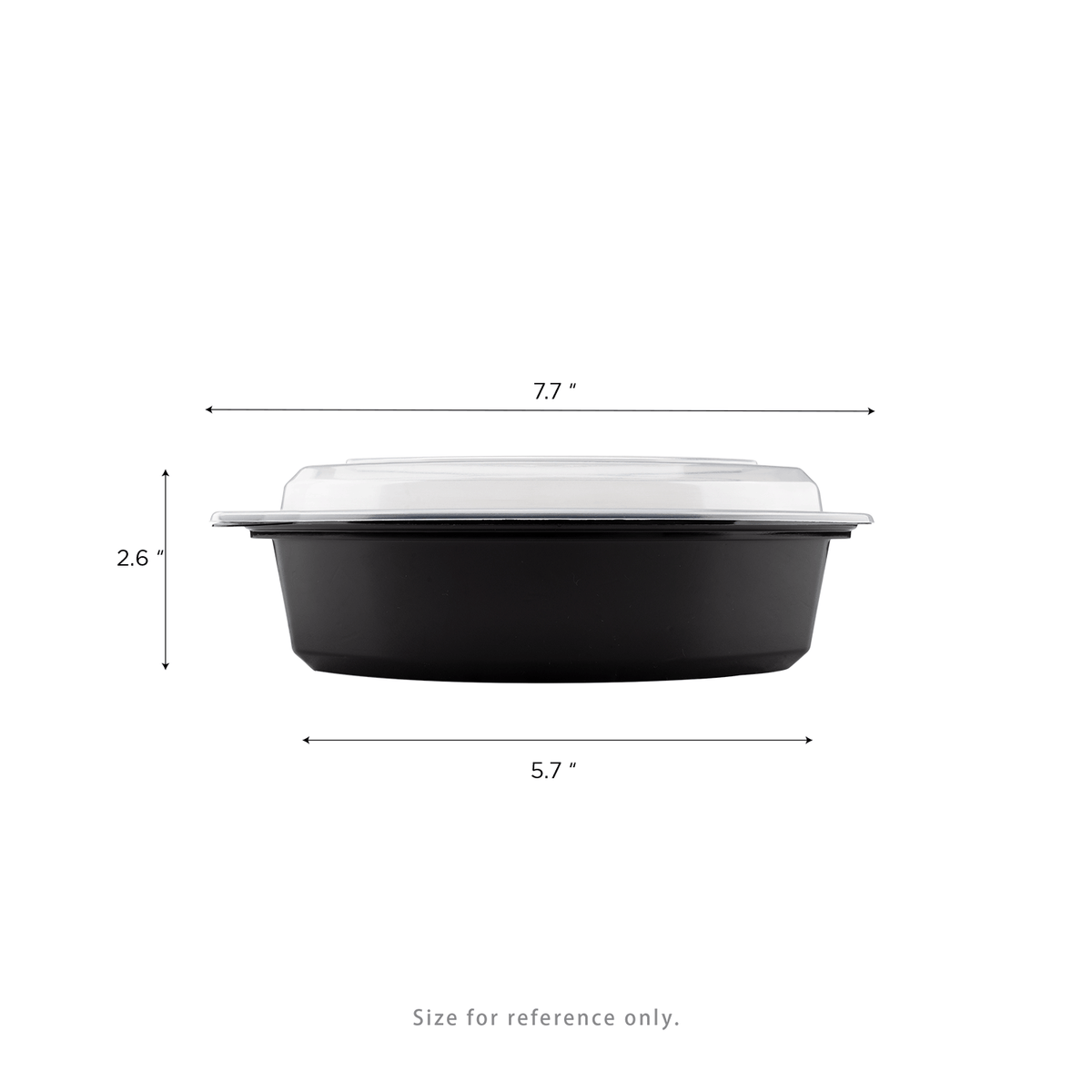 Karat 16 oz PP Microwaveable Oval Food Container with Clear Lid, Black — 150 sets — product photo 5