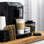 Karat 16 oz White Paper Coffee Cups with Black PP Sipper Lids & Cup Jackets — 250 sets — product photo 5