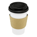 Karat 16 oz White Paper Coffee Cups with Black PP Sipper Lids & Cup Jackets — 250 sets — product photo 10