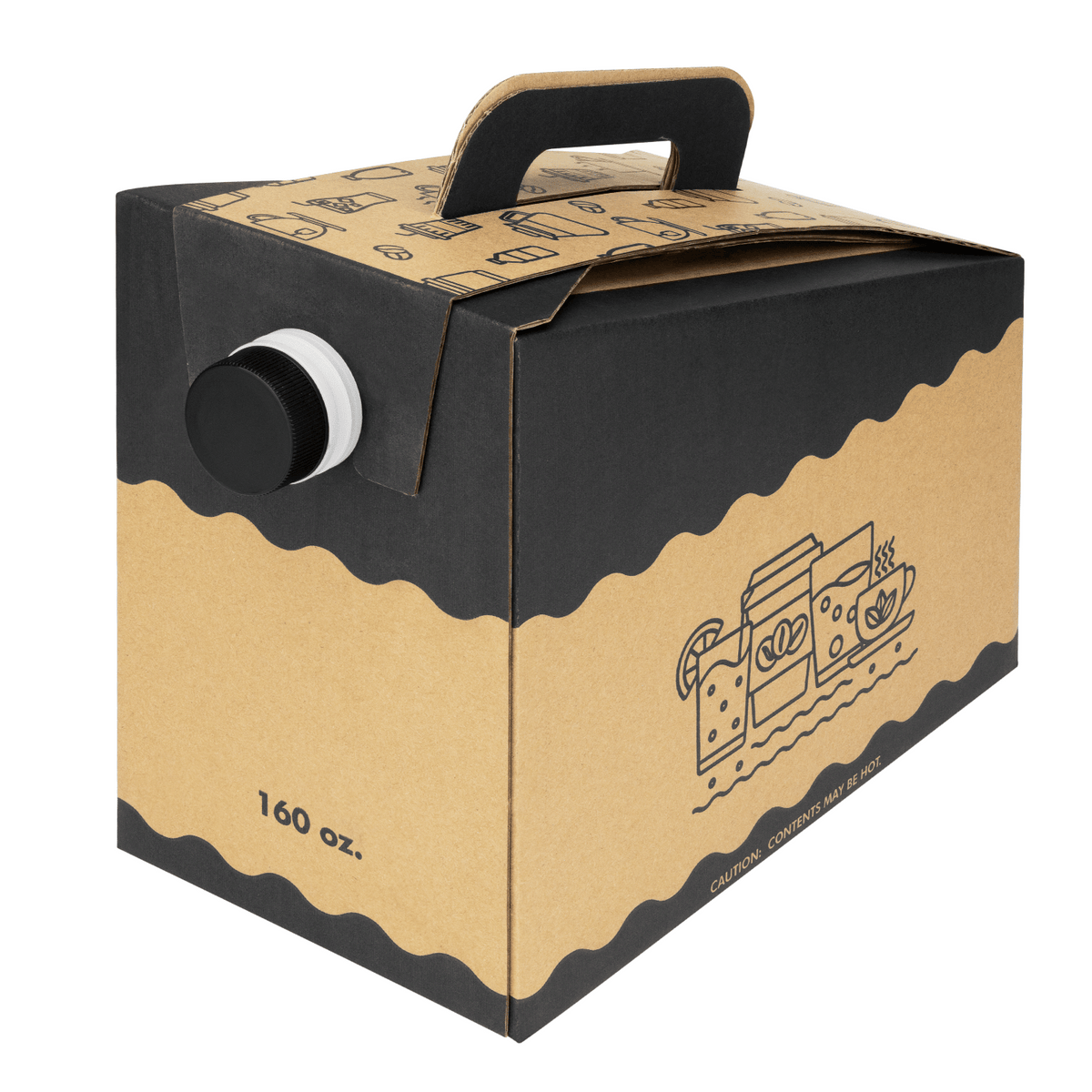 Karat 160 oz Beverage Take-Out Container, Kraft — 25 ct — product photo 2