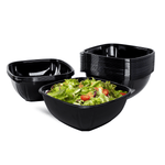 Karat 160 oz Square Disposable Salad Bowls, PET, Black — 50 ct — product photo 2