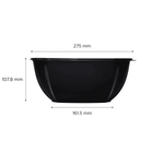 Karat 160 oz Square Disposable Salad Bowls, PET, Black — 50 ct — product photo 4