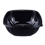 Karat 160 oz Square Disposable Salad Bowls, PET, Black — 50 ct — product photo 5