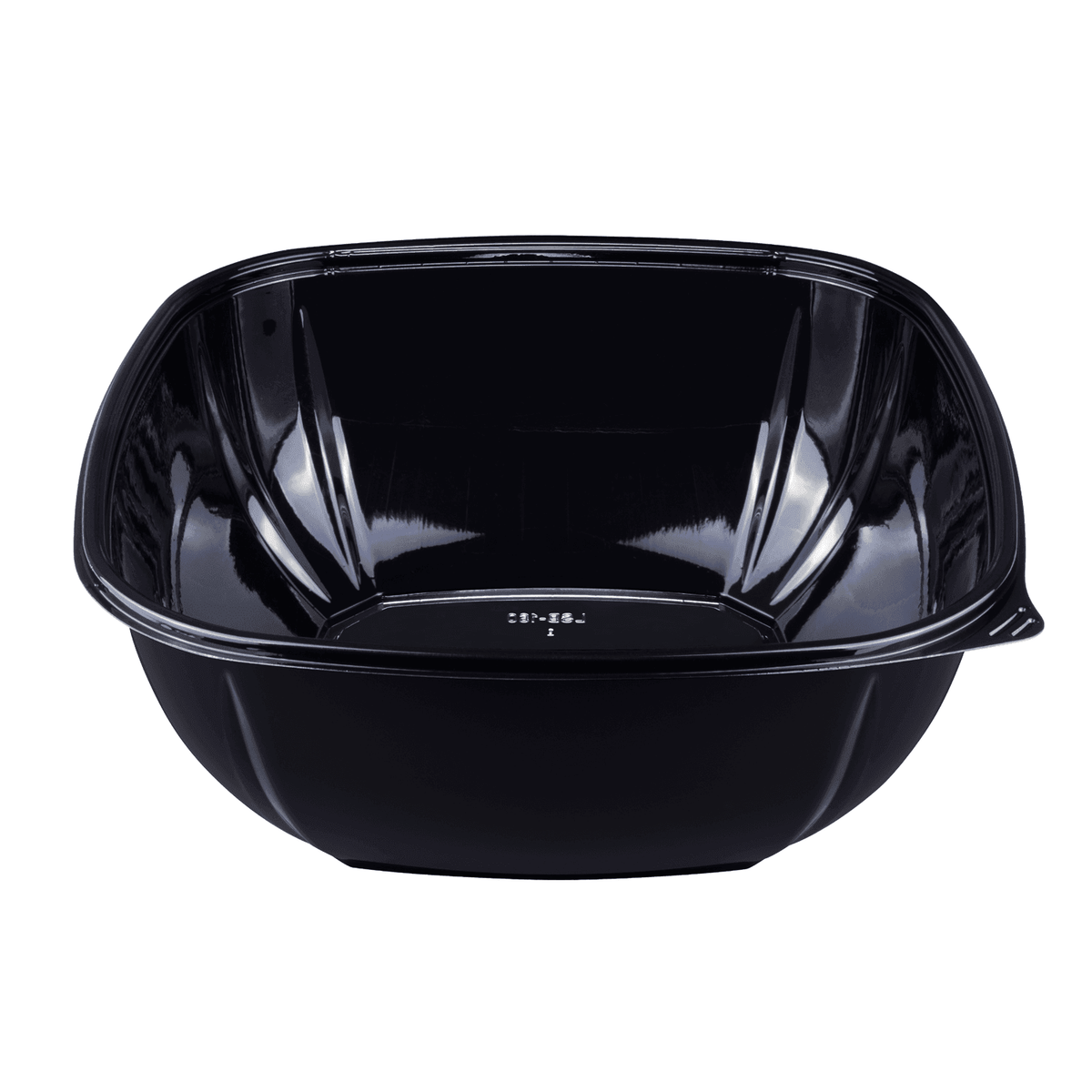 Karat 160 oz Square Disposable Salad Bowls, PET, Black — 50 ct — product photo 5