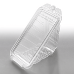 Karat 17oz PET Tamper Resistant Hinged Sandwich Wedge Container, Clear — 200 ct — product photo 2
