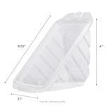 Karat 17oz PET Tamper Resistant Hinged Sandwich Wedge Container, Clear — 200 ct — product photo 5