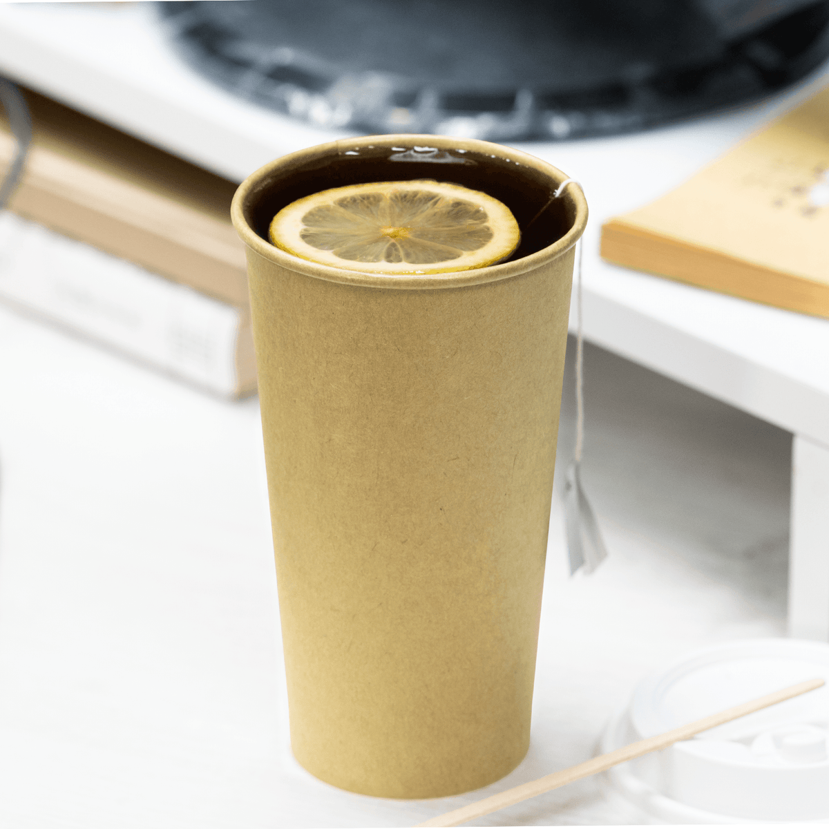 Karat 20 oz Paper Coffee Cups, Kraft, 90 mm — 600 ct