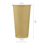 Karat 20 oz Paper Coffee Cups, Kraft, 90 mm — 600 ct — product photo 5