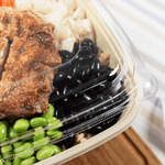 Karat 24-48 oz Square Disposable Bowl Lids, PET Container Lids, Clear — 300 ct — product photo 4