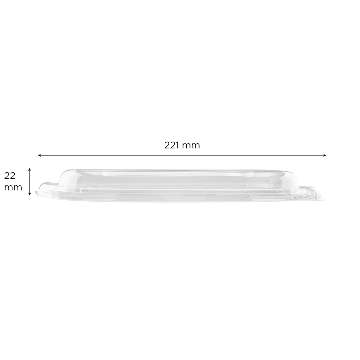 Karat 24-48 oz Square Disposable Bowl Lids, PET Container Lids, Clear — 300 ct — product photo 5
