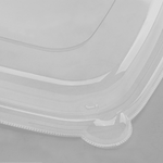 Karat 24-48 oz Square Disposable Bowl Lids, PET Container Lids, Clear — 300 ct — product photo 6