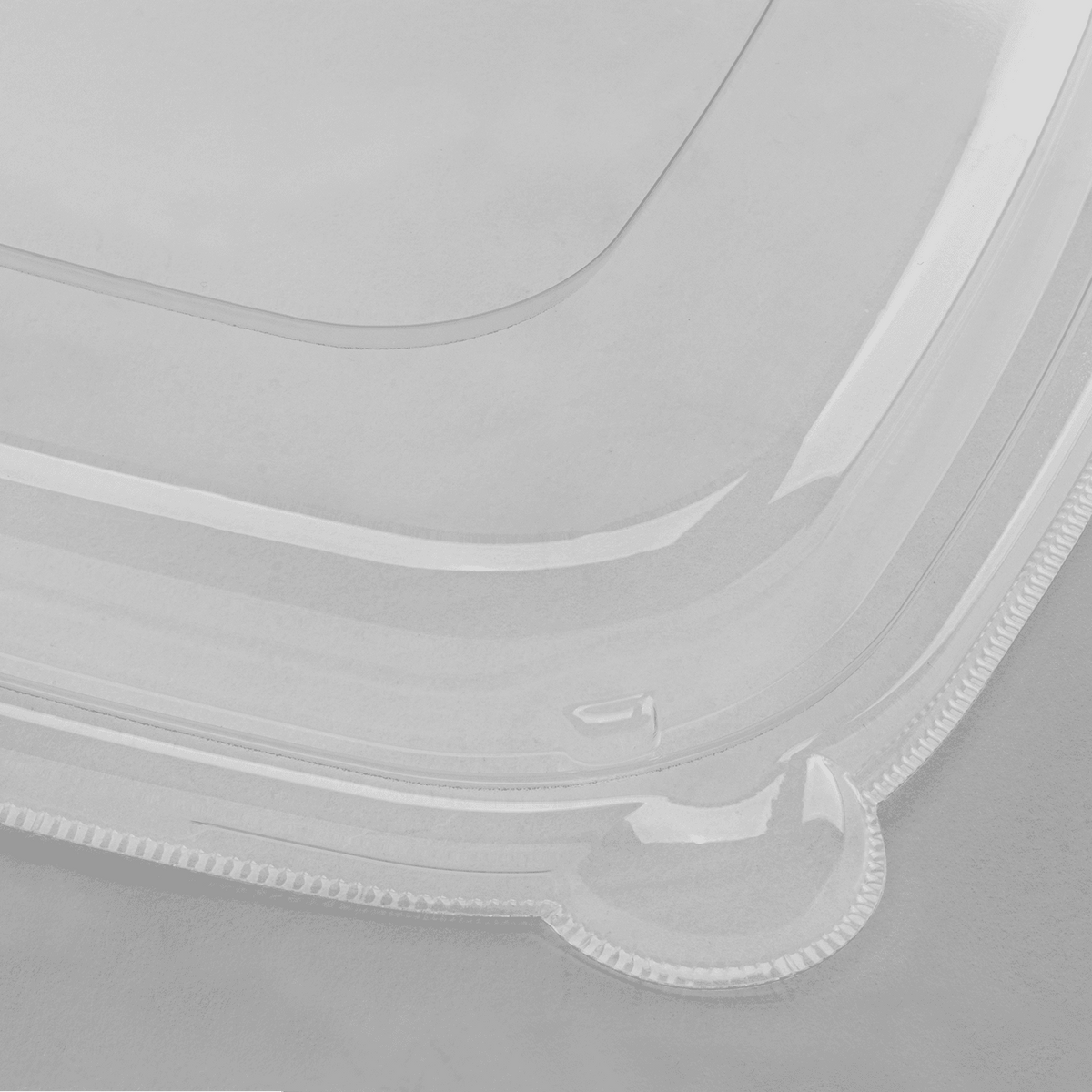 Karat 24-48 oz Square Disposable Bowl Lids, PET Container Lids, Clear — 300 ct — product photo 6