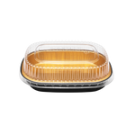 Karat 24 oz Black and Gold Aluminum Pans with PET Dome Lids — 100 sets — product photo 4