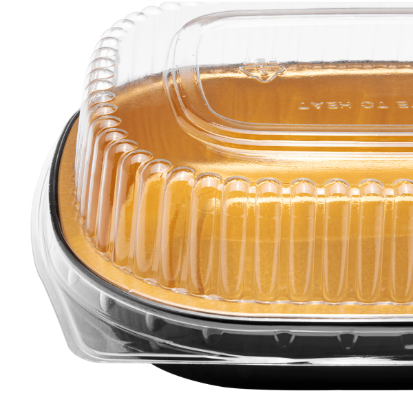 Karat 24 oz Black and Gold Aluminum Pans with PET Dome Lids — 100 sets — product photo 8