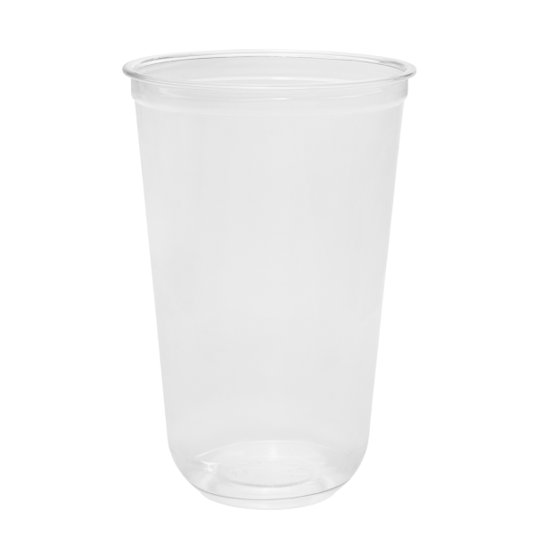 Karat 24 oz Clear Plastic Cold Cups, PET, U-Shape, 98 mm — 600 ct — product photo 2