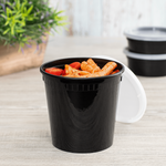Karat 24 oz Deli Containers with Lids, Injection Molded PP, Black — 240 sets