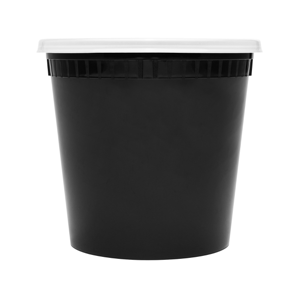 Karat 24 oz Deli Containers with Lids, Injection Molded PP, Black — 240 sets — product photo 10