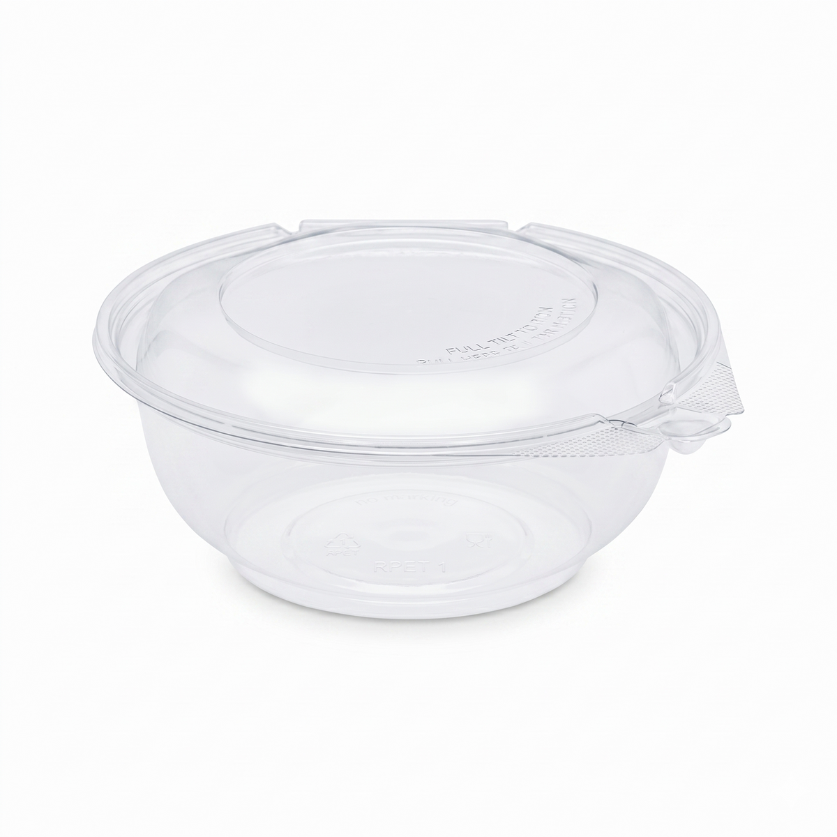 Karat 24 oz Disposable Tamper Resistant Hinged Salad Bowls, PET — 240 sets — product photo 2