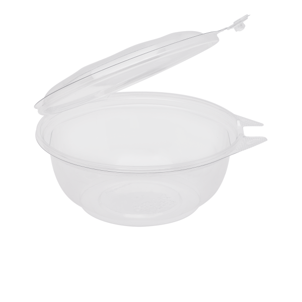 Karat 24 oz Disposable Tamper Resistant Hinged Salad Bowls, PET — 240 sets — product photo 4