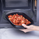 Karat 24 oz Microwaveable Take-Out Box, PP, Black — 300 ct