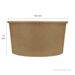 Karat 24 oz Paper Food Containers, 142 mm, Kraft — 600 ct — product photo 5