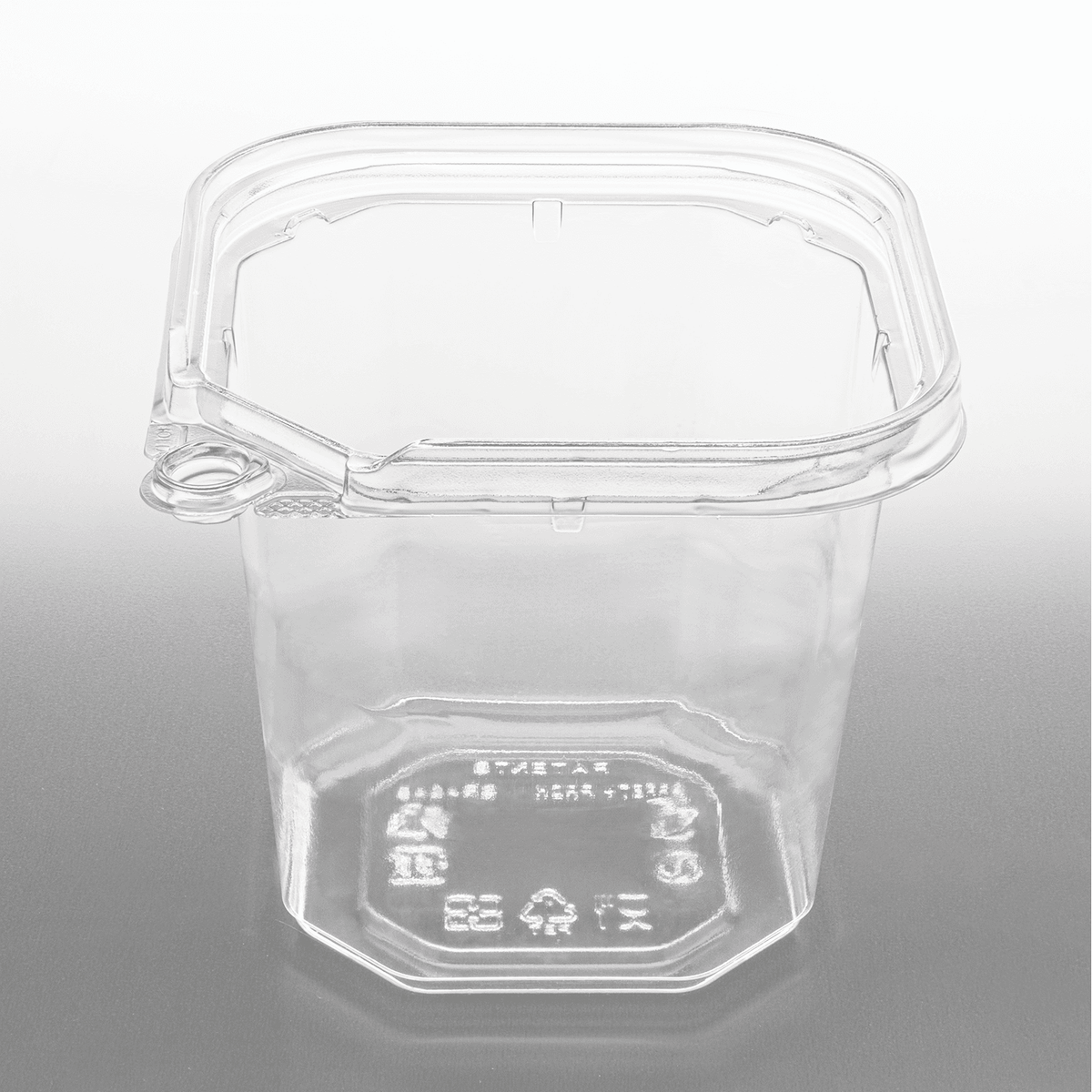 Karat 24 oz PET Tamper Resistant Square Container, Clear — 400 ct — product photo 2