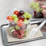 Karat 24 oz PET Tamper Resistant Square Container, Clear — 400 ct — product photo 3