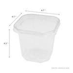 Karat 24 oz PET Tamper Resistant Square Container, Clear — 400 ct — product photo 5