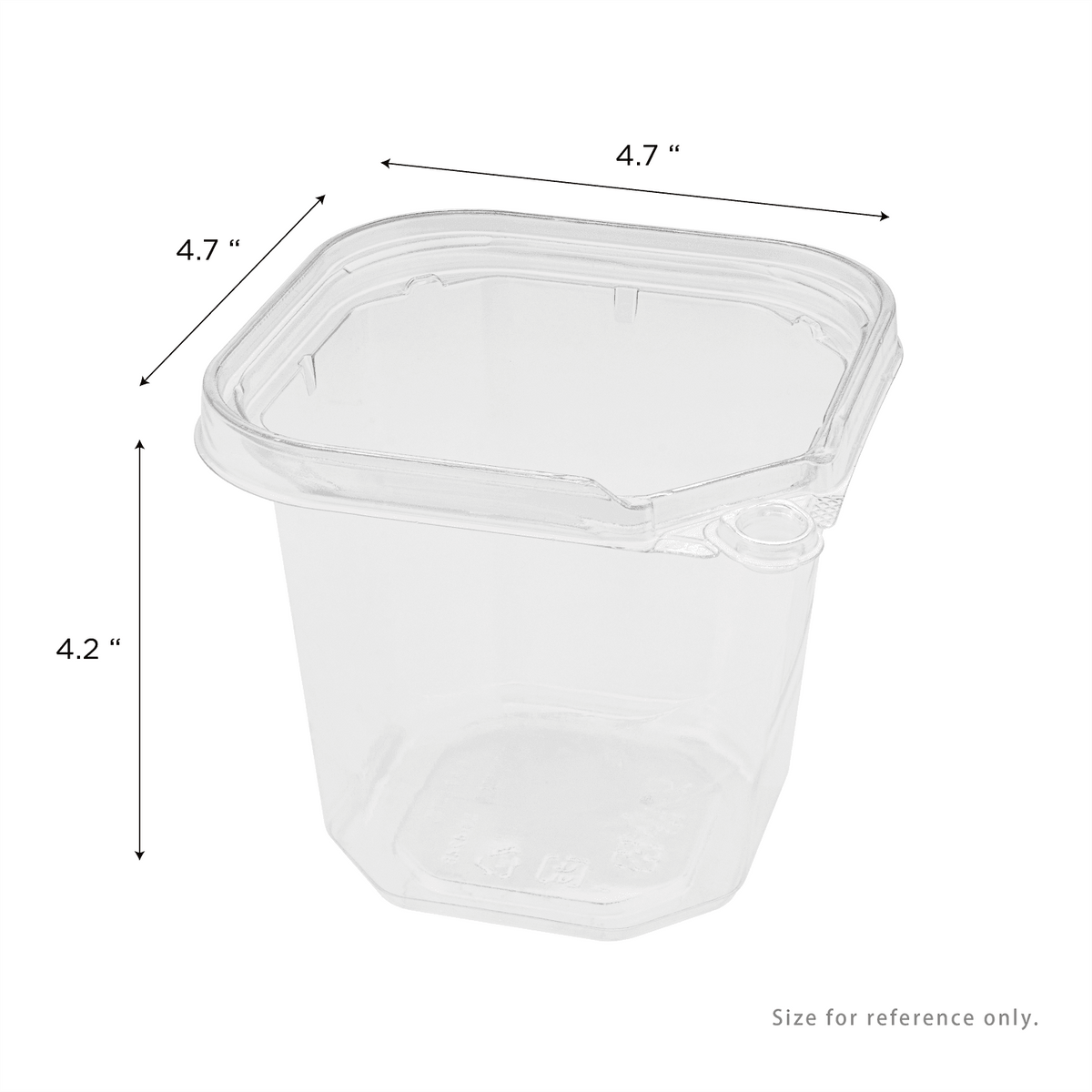 Karat 24 oz PET Tamper Resistant Square Container, Clear — 400 ct — product photo 5