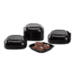 Karat 24 oz Square Disposable Salad Bowl, PET, Black — 300 ct — product photo 2