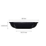 Karat 24 oz Square Disposable Salad Bowl, PET, Black — 300 ct — product photo 4