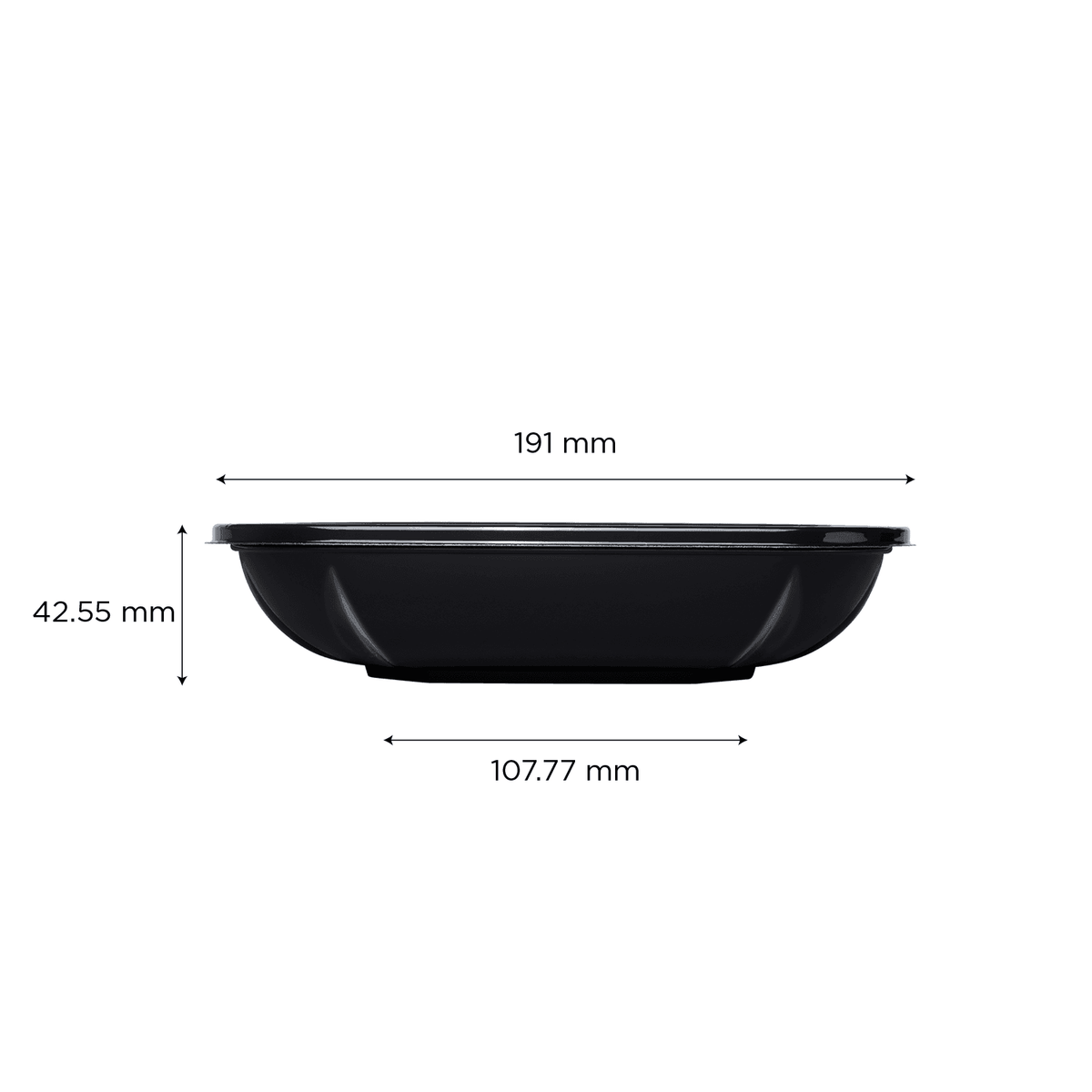 Karat 24 oz Square Disposable Salad Bowl, PET, Black — 300 ct — product photo 4