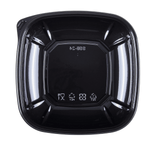 Karat 24 oz Square Disposable Salad Bowl, PET, Black — 300 ct — product photo 6