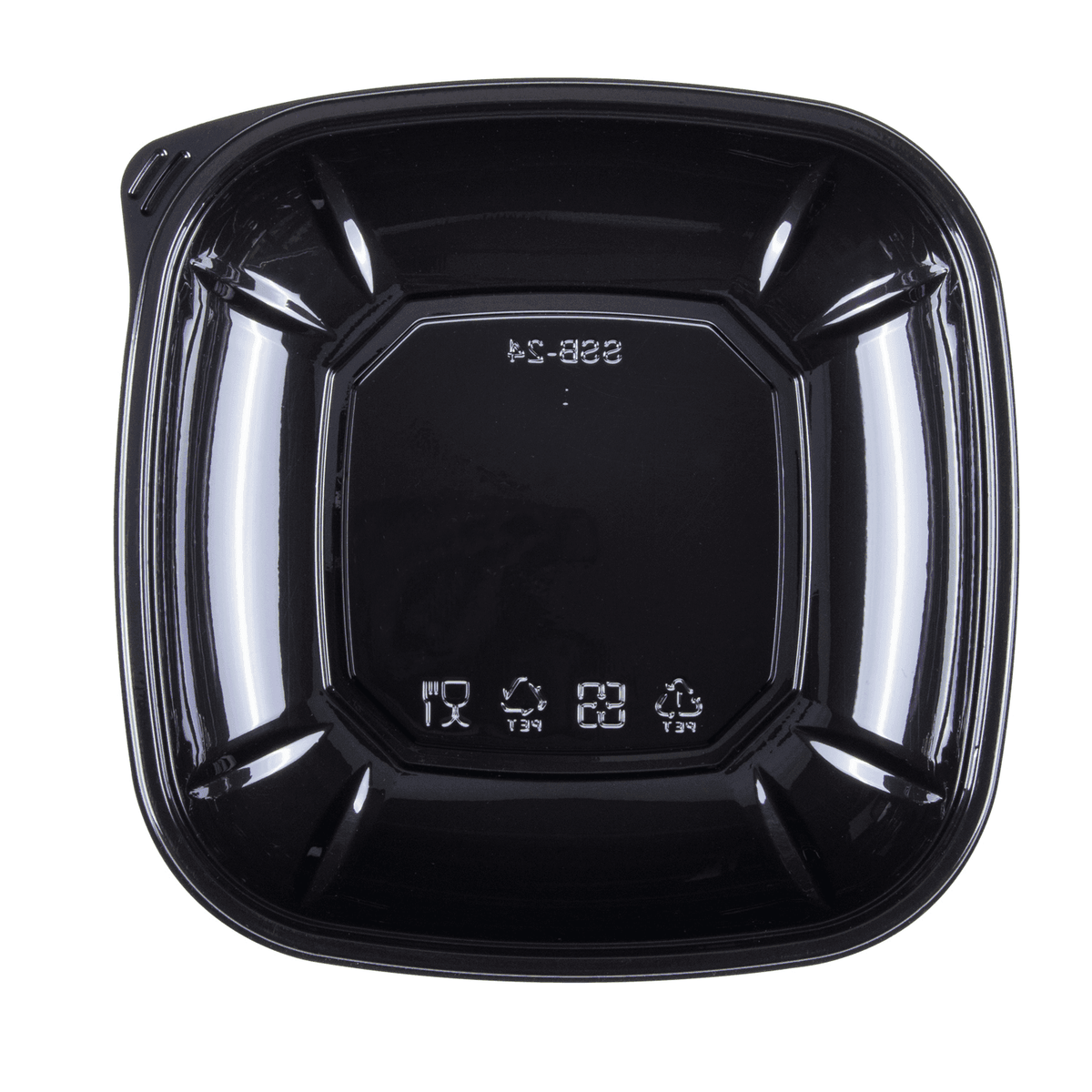 Karat 24 oz Square Disposable Salad Bowl, PET, Black — 300 ct — product photo 6