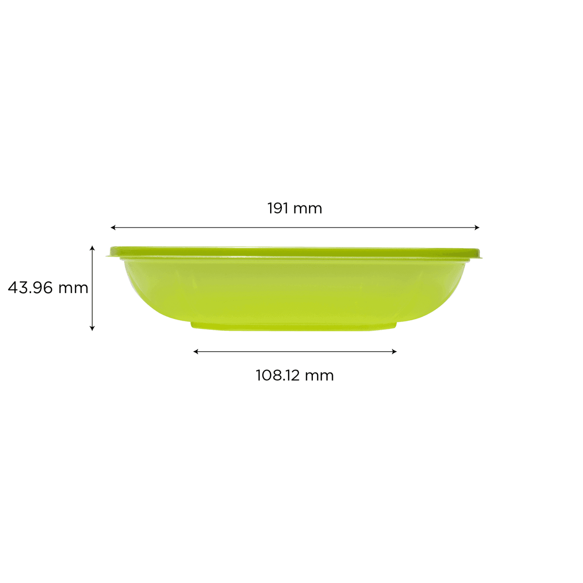 Karat 24 oz Square Disposable Salad Bowl, PET, Green — 300 ct — product photo 4