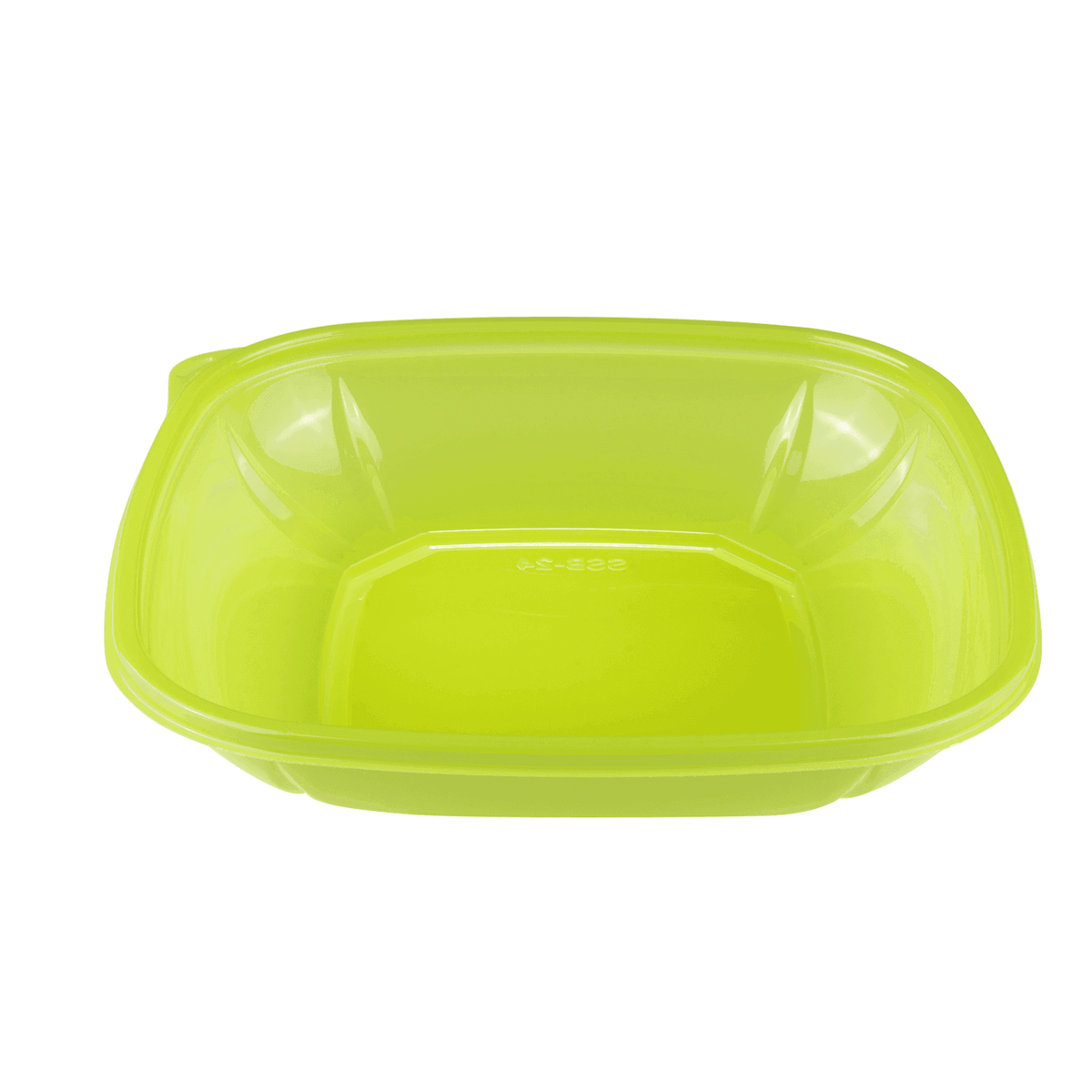 Karat 24 oz Square Disposable Salad Bowl, PET, Green — 300 ct — product photo 5