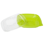 Karat 24 oz Square Disposable Salad Bowl, PET, Green — 300 ct — product photo 8