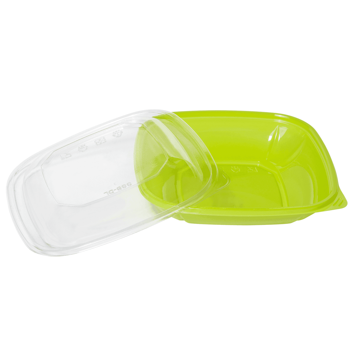 Karat 24 oz Square Disposable Salad Bowl, PET, Green — 300 ct — product photo 8